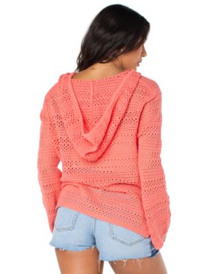 Juniors' Hippie Love Cotton-Blend Relaxed Sweater