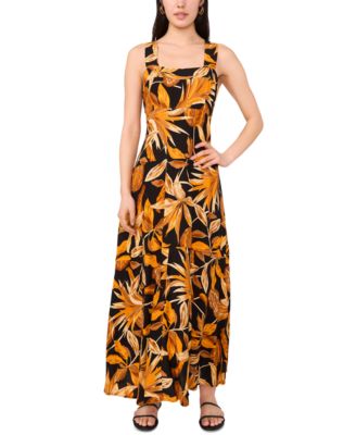 Vince Camuto - Women's Printed Thick Strap Maxi Dress