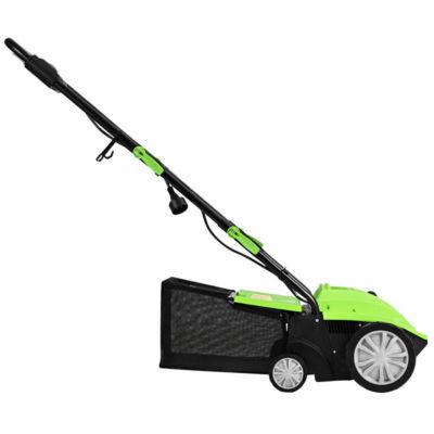 13 Inch 12 Amp Electric Scarifier with Collection Bag and Removable Blades