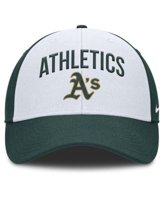 Men's White/Green Athletics Club Performance Adjustable Hat