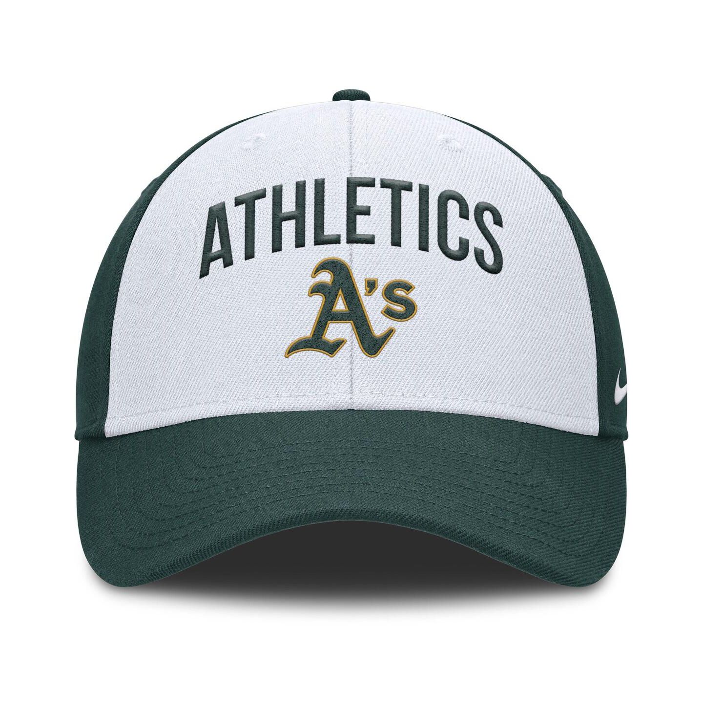 Мужская кепка Nike White/Green Athletics Club Performance Adjustable Hat — фото 2