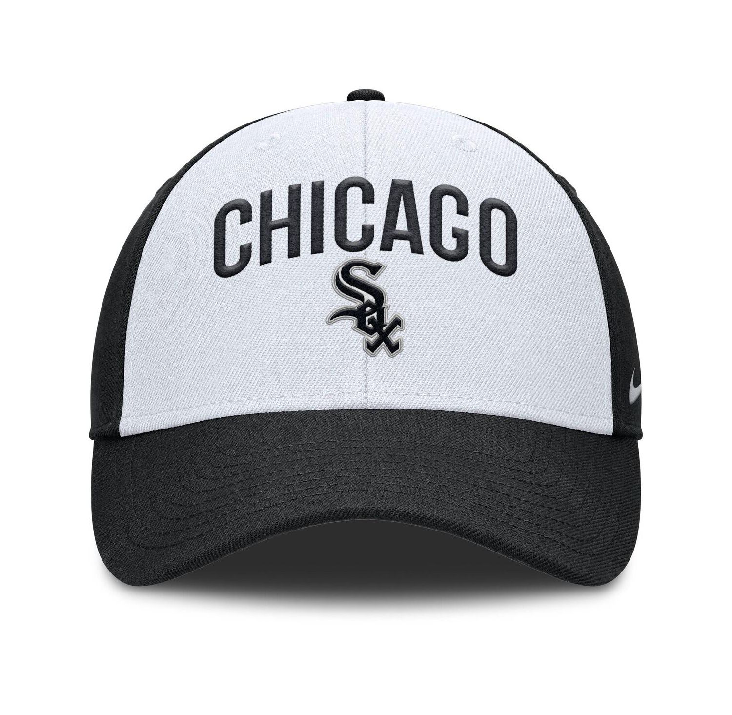 Men's White/Black Chicago White Sox Club Performance Adjustable Hat