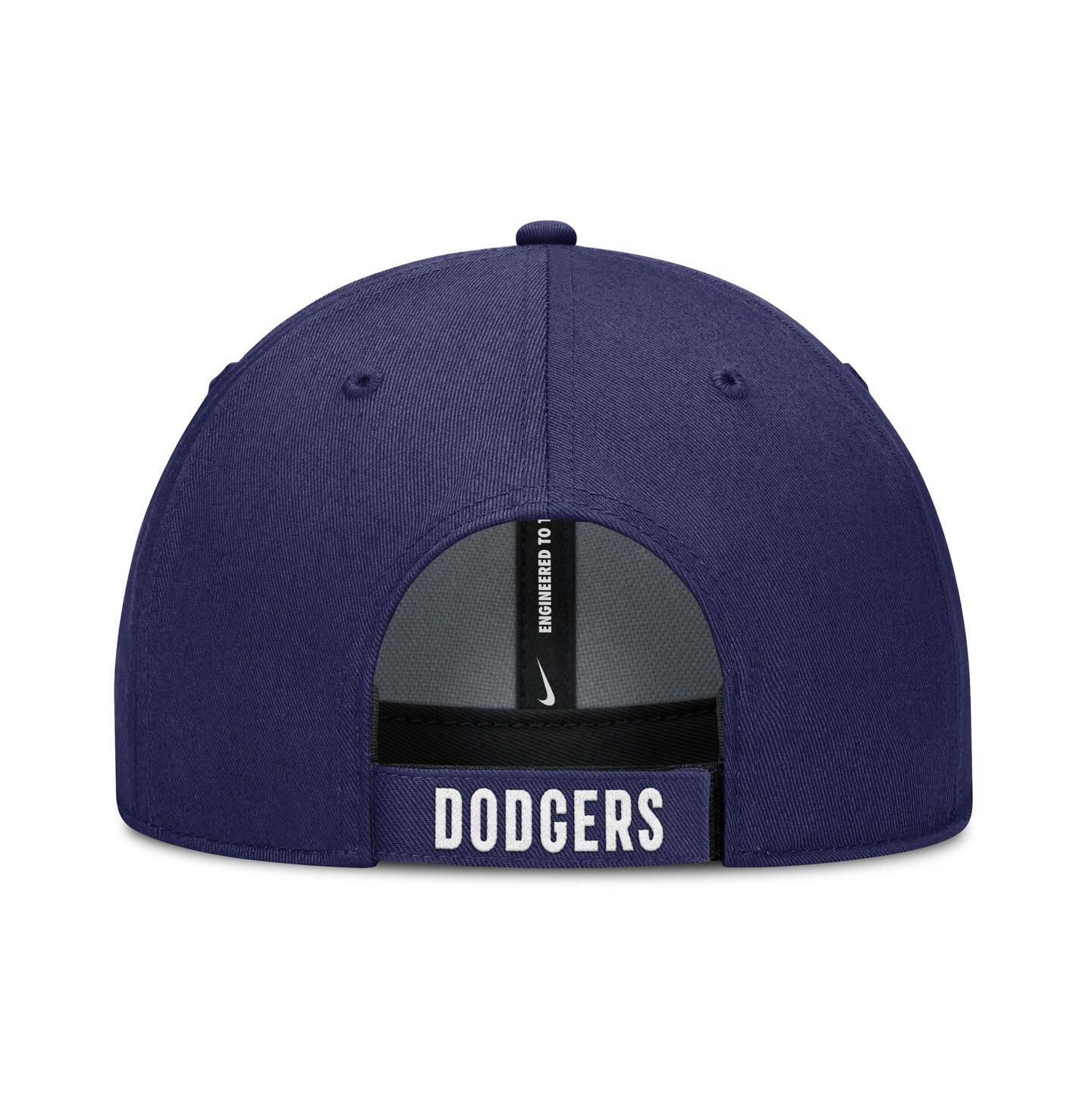 Мужская кепка Nike White/Royal Los Angeles Dodgers Club Performance Adjustable Hat — фото 4