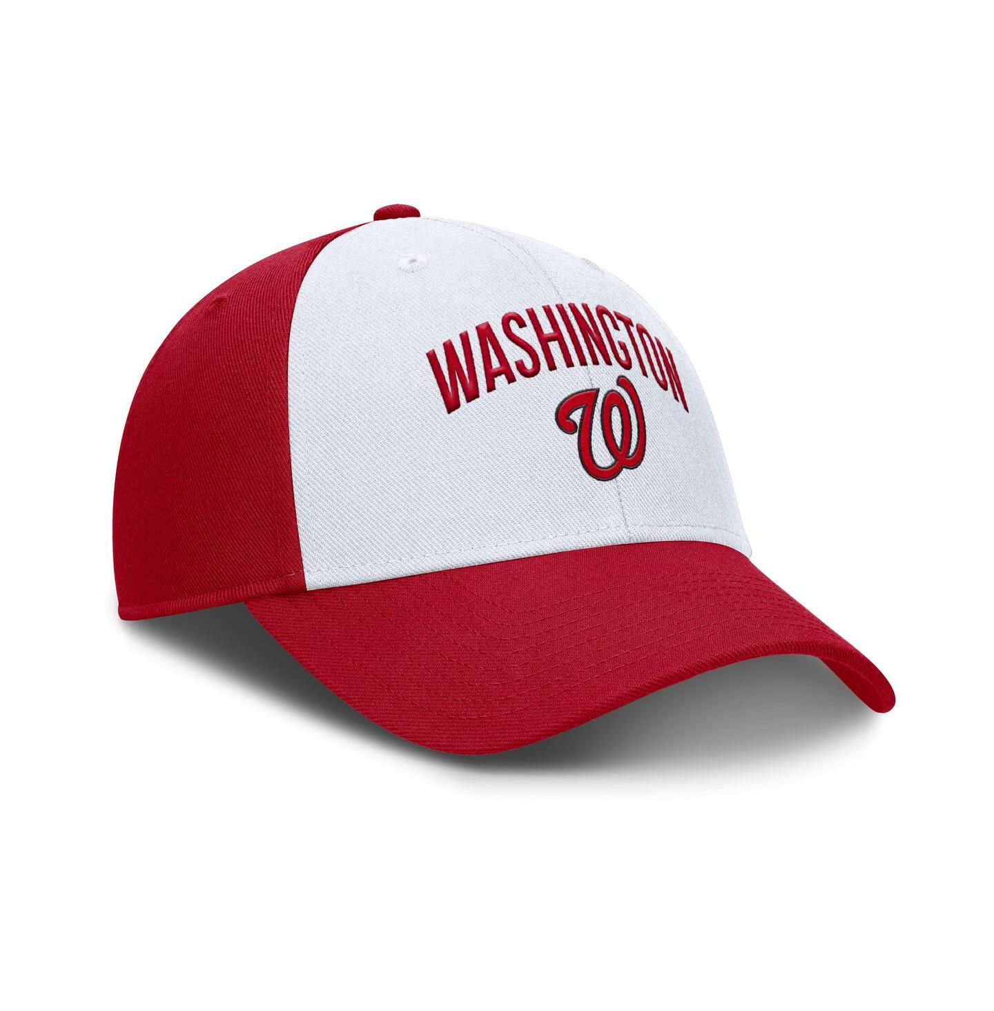 Мужская кепка Nike White/Red Washington Nationals Club Performance Adjustable Hat — фото 3
