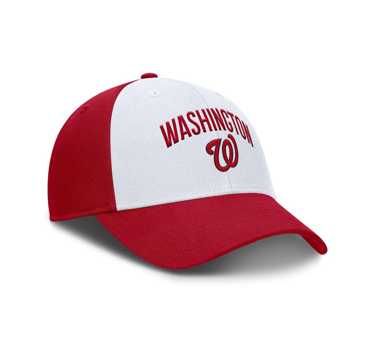 Men's White/Red Washington Nationals Club Performance Adjustable Hat