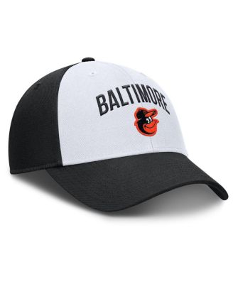Men's White/Black Baltimore Orioles Club Performance Adjustable Hat