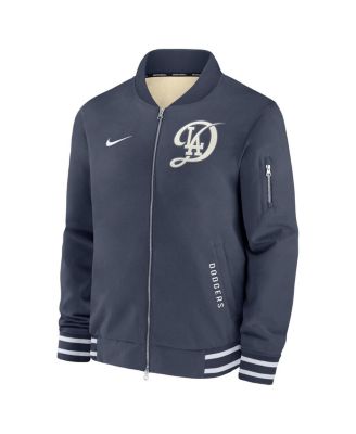 Men's Navy Los Angeles Dodgers Authentic Collection City Connect Full-Zip Bomber Jacket