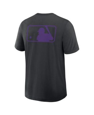 Men's Black Colorado Rockies Authentic Collection Early Work Tri-Blend Performance T-Shirt