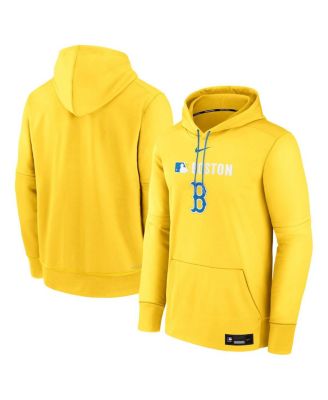 Nike - Men's Gold Boston Red Sox Authentic Collection City Connect Therma Pullover Hoodie