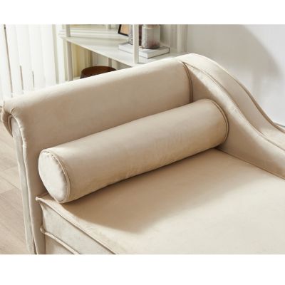 Streamdale Modern Upholstery Chaise Lounge Chair With Storage Velvet
