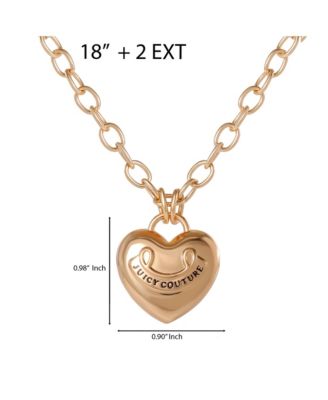 Gold-Tone Heart Pendant Necklace