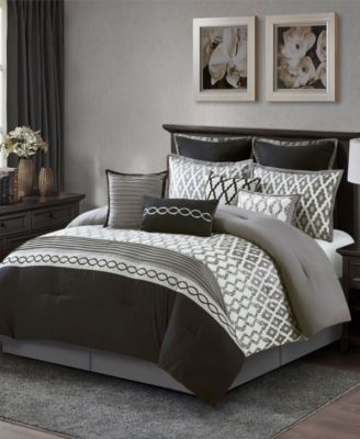 Caval Geometric 10-Pc. Comforter Set, Queen