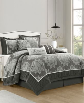 Therese Damask 7-Pc. Comforter Set, Queen