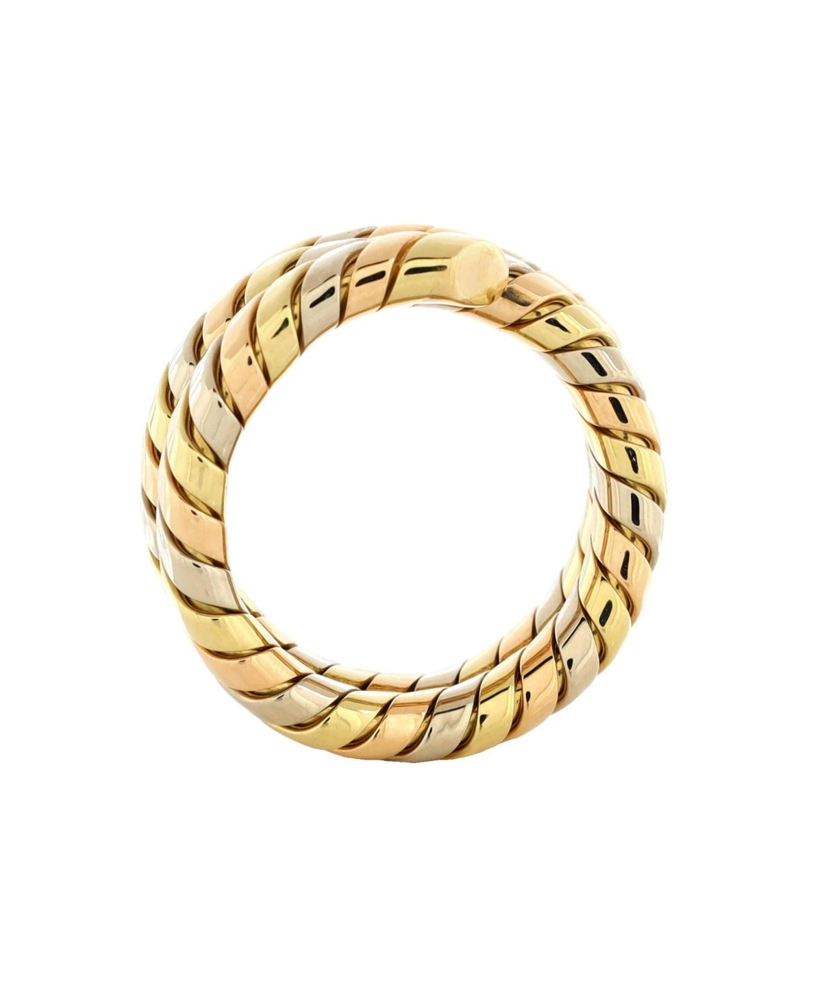 Tubogas Double Wrap Ring 18K Tricolor Gold - 18k gold