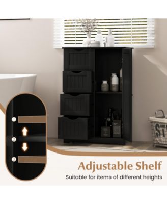 Standing Indoor Wooden Cabinet with 4 Drawers