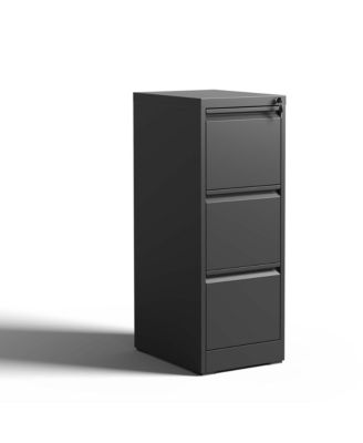 3-Drawer Metal Vertical File Cabinet with Lock