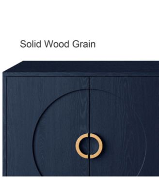 Streamdale Modern Lacquered 4-Door Wooden Cabinet