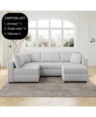 U-Shaped Sofa with Ottoman Comfort and Style for Every Room