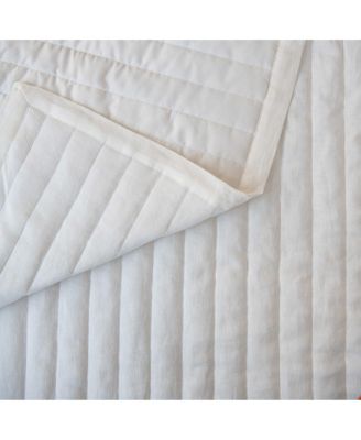 French Linen Channel Stitch Quilt & Sham Set - Full/Queen