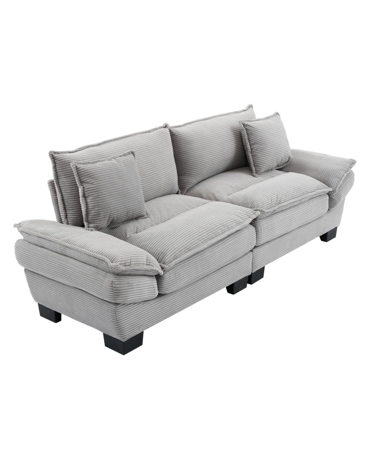 Streamdale Corduroy Sofa Sleeper Comfy, Deep-Seat Couch with Pillows