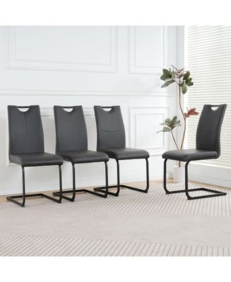 Streamdale Modern Upholstered Charcoal Dining Chair (Set of 4)