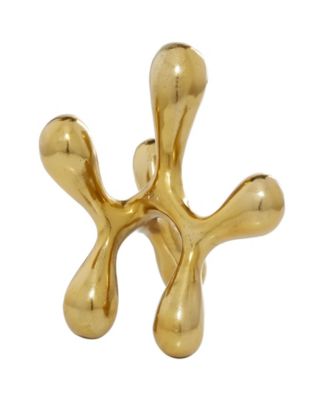 Aluminum Metal Abstract Decorative Sculpture, 11" x 11"