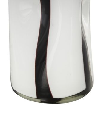 Glass Concaved Round Decorative Vase, 12"