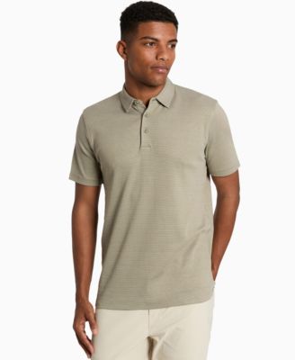 Men's Slim-Fit Two-Toned Textured-Knit Polo Shirt
