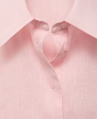 Women's Short Sleeve Linen-Blend Shirt