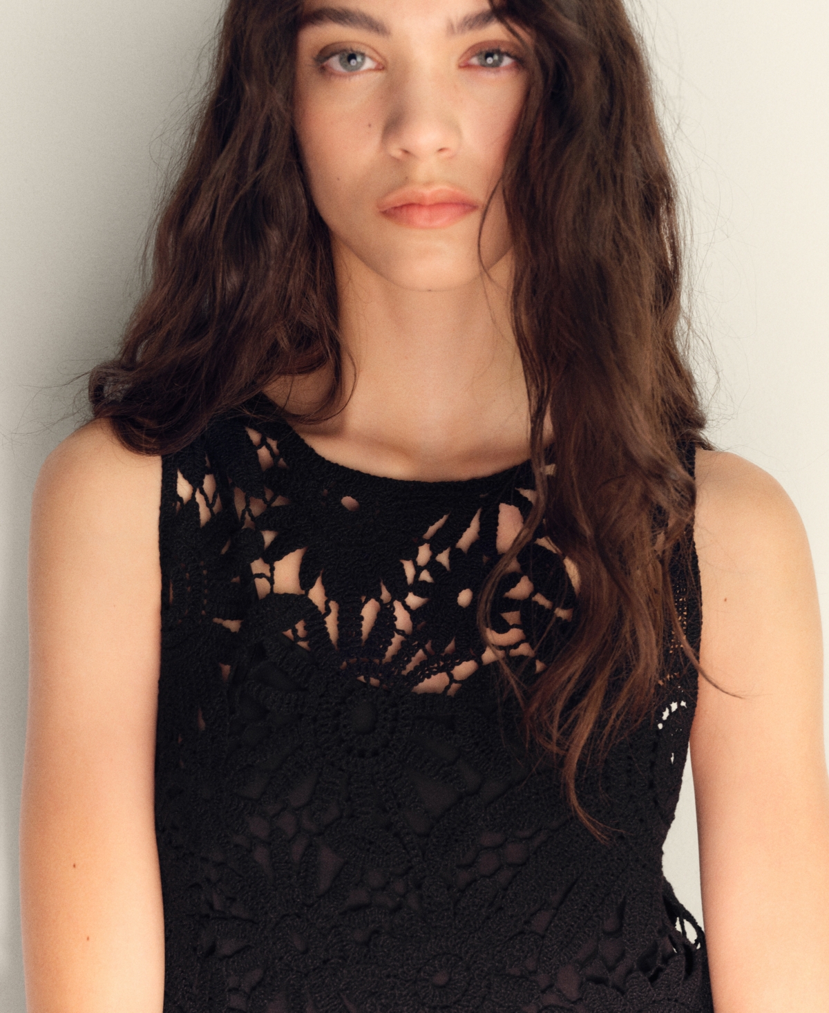 Mango Women's Crochet Short Dress