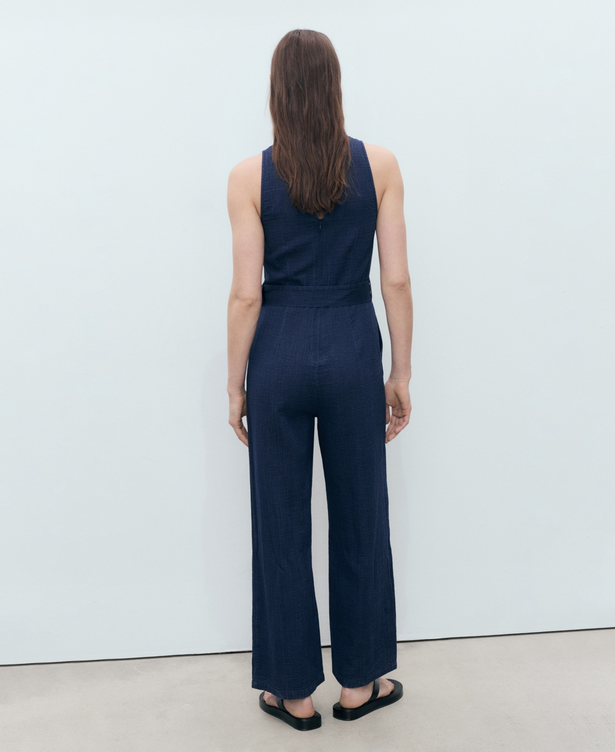 Shop Mango Women's Long Soft Denim Jumpsuit