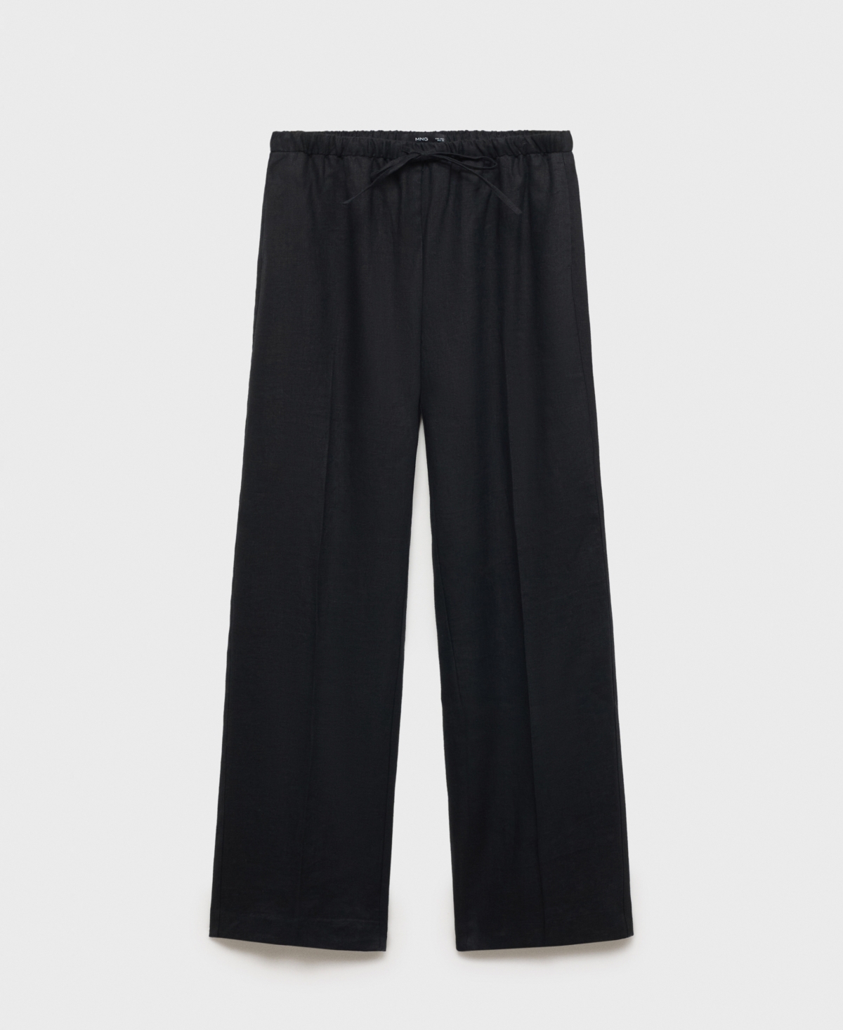 Mango Women's Bow Straight-fit Linen Pants