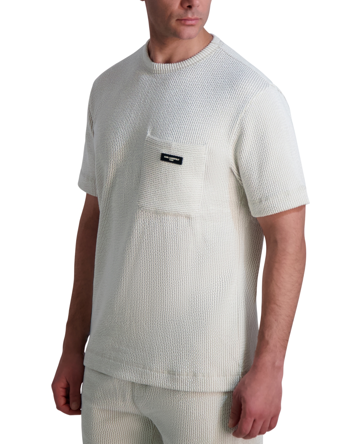 Karl Lagerfeld Men's Textured Oversized T-shirt