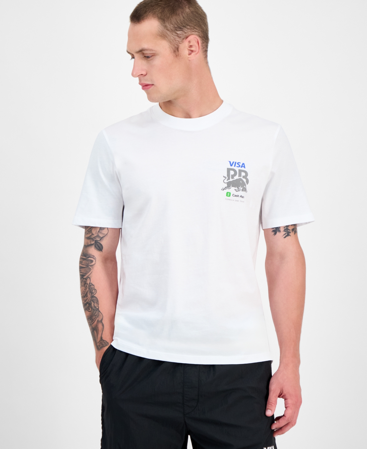 Men's Core Fanwear Relaxed Fit Short Sleeve Crewneck Graphic T-Shirt - White