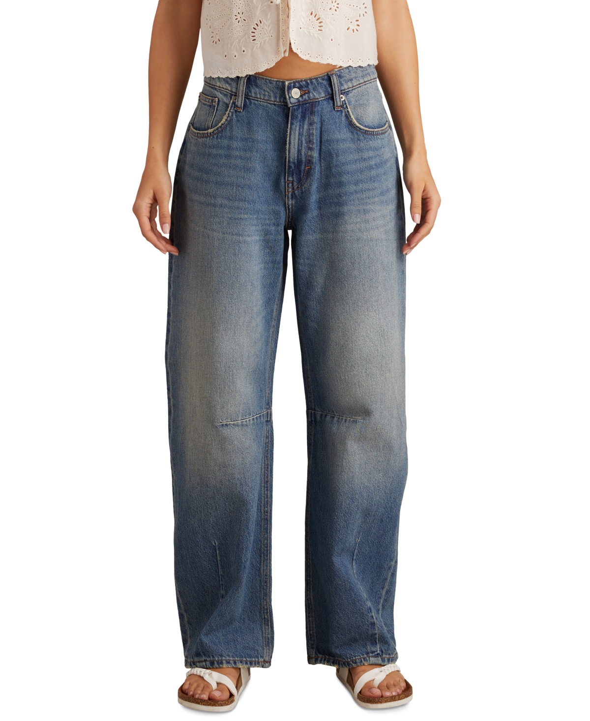 LUCKY BRAND WOMEN'S HIGH-RISE BARREL-LEG JEANS 