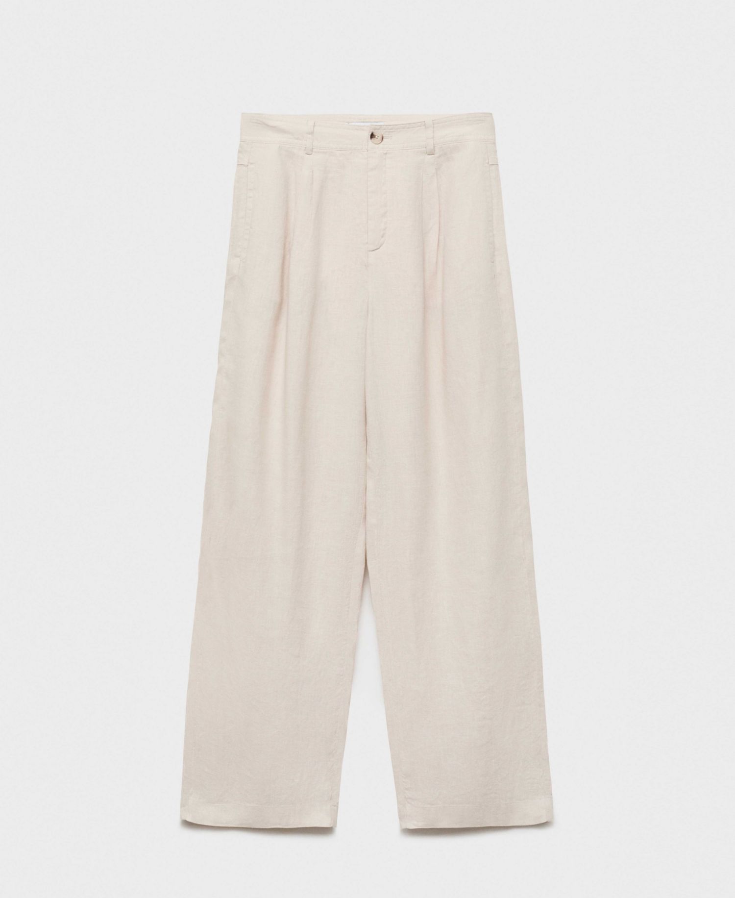 Women's Tortoiseshell Button Linen Pants