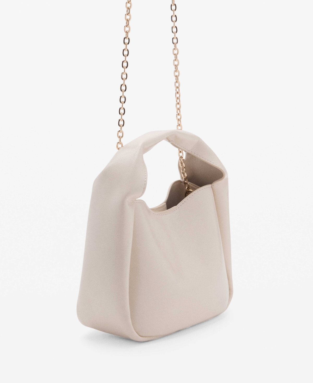 Women's Mini Leather Effect Handbag - Off White
