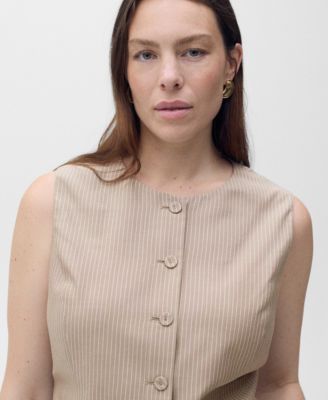 Women's Striped Lyocell Suit Vest
