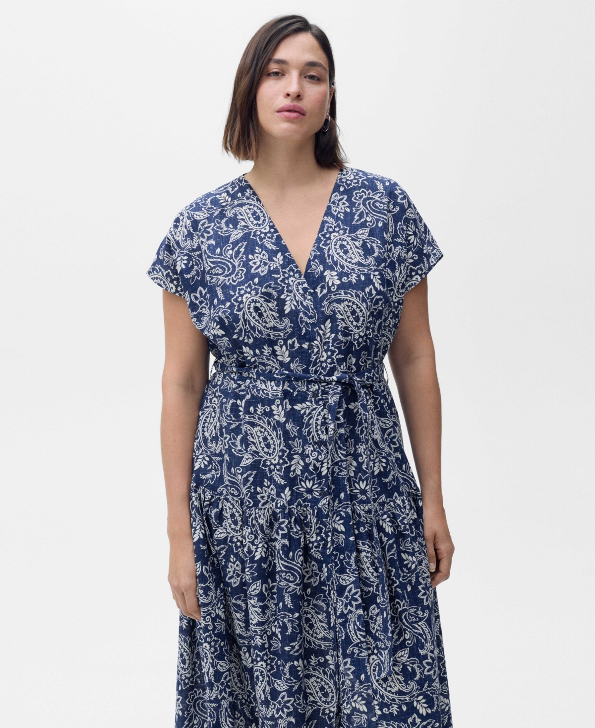 Mango Women's Paisley Flared Dress