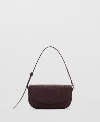 Women's Flap Raffia Shoulder Bag