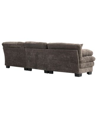 Streamdale L-Shaped Sectional Sofa Sleeper Couch - Gray