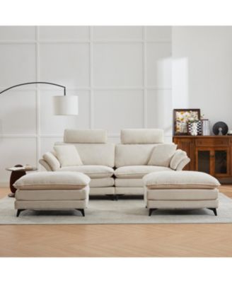 Streamdale Cloud Comfort Sectional Cozy Sectional Sofa with Ottomans for Living Room