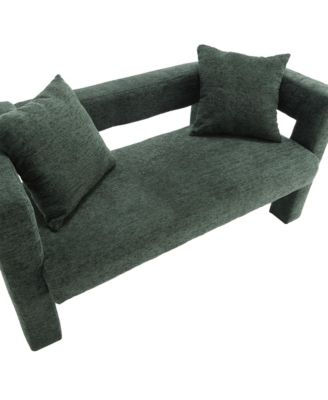Streamdale Upholstered Chenille Loveseat Compact Sofa for Living Areas (Emerald)