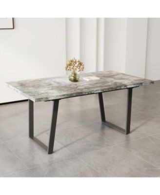 62.9 inch wooden Modern 6-Person Dining Table