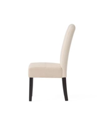 Streamdale T-Stitch Upholstered Dining Chairs - Set of 2