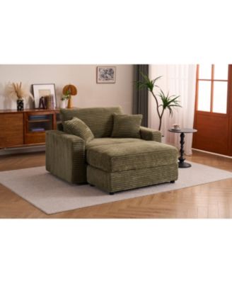 Streamdale Comfy Sleeper Chair with Ottoman