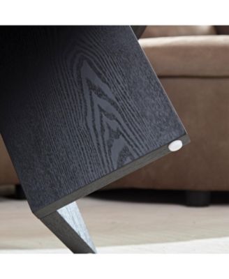 Modern 39.37" Oval Coffee Table with Pedestal Base