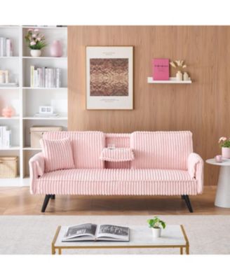 Streamdale Minimalist style, straight-line corduroy sofa suitable for sitting and lying in the living room and bedroom