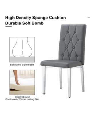 Streamdale 8-Piece Gray Armless Dining Chairs Elegance Meets Vintage