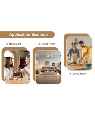 Streamdale Cozy Modern MDF Dining Set with 6 Gray Faux Leather Chairs